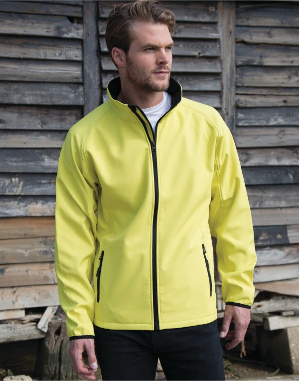 Mens Printable Softshell Jacket with Recycled Inner Fleece