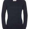 Ladies Crew Neck Knitted Pullover
