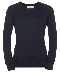 Ladies Crew Neck Knitted Pullover