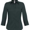 Womens Milano Poplin 3/4 Sleeve Shirt