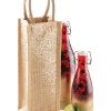 Shimmer Jute Bottle Bag